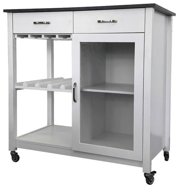 SERVÍROVACÍ VOZÍK, biela, 90/91/50 cm MID.YOU - Barový nábytok, Online Only