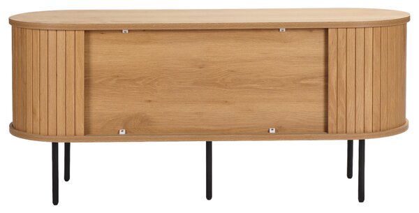 NÍZKA KOMODA, čierna, farba duba, 120/55/40 cm Xora - Online Only drobný nábytok, Online Only