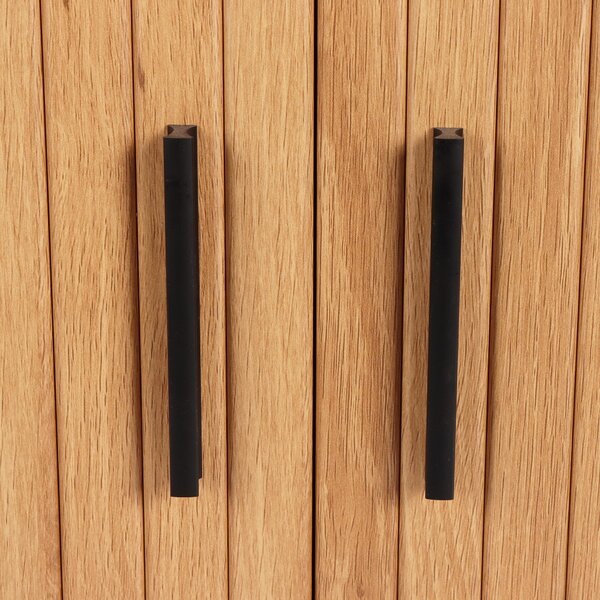 NÍZKA KOMODA, čierna, farba duba, 120/55/40 cm Xora - Online Only drobný nábytok, Online Only