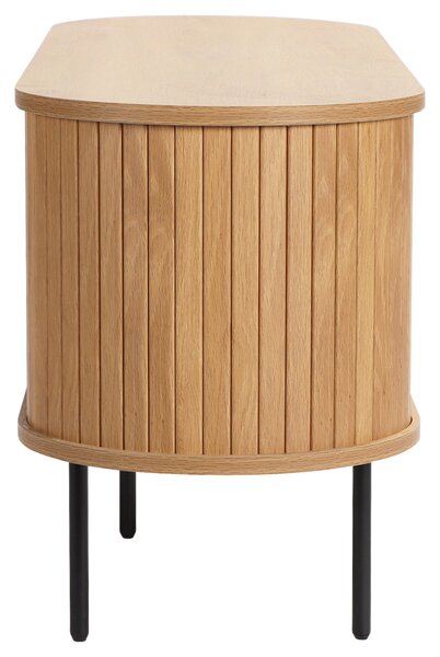 NÍZKA KOMODA, čierna, farba duba, 120/55/40 cm Xora - Online Only drobný nábytok, Online Only