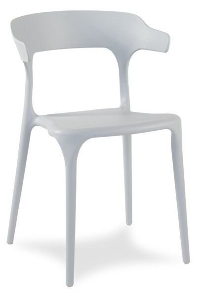 Plastová stolička na terasu ULME sivá