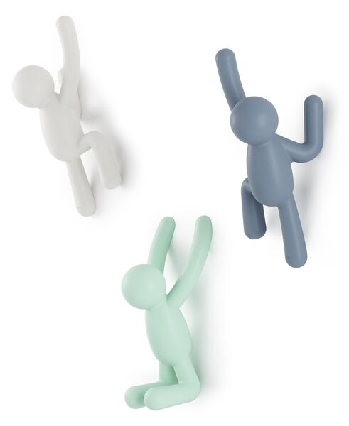 Nástenné plastové háčiky v súprave 3 ks Buddy - Umbra