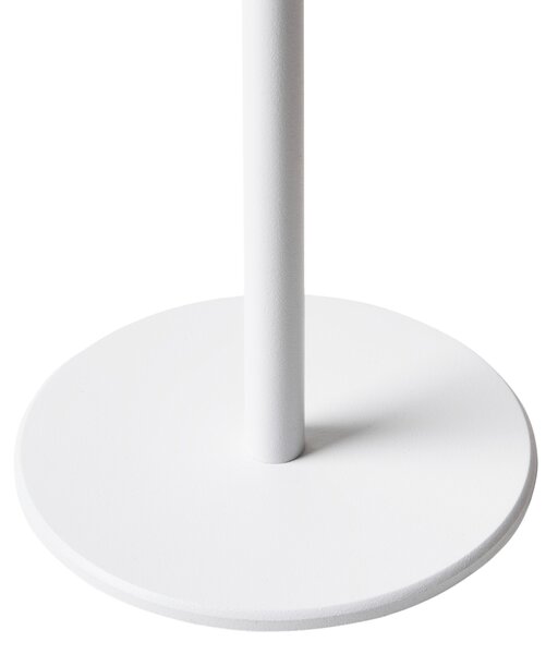 Stolná lampa biela hliníková s dotykovým vypínačom nabíjanie cez USB kábel bezdrôtová moderný štýl interiér exteriér