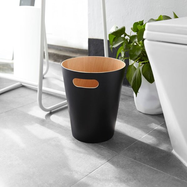 Čierny kancelársky odpadkový kôš 7,5 l Woodrow – Umbra