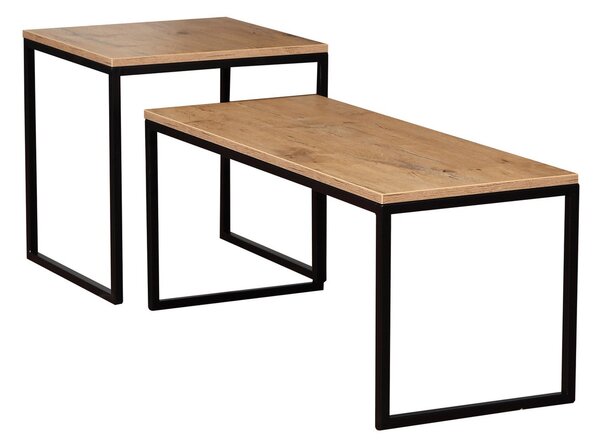 Konferečný stolík NATI - dub artisan/čierna