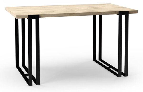 Jedálenský stôl EWEN 120 cm - dub sonoma/čierna