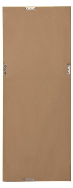 Nástenné zrkadlo béžové a strieborné 50 x 130 cm obdĺžnikové moderné do obývacej izby a spálne