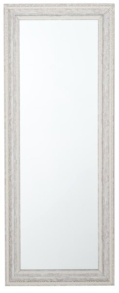 Nástenné zrkadlo béžové a strieborné 50 x 130 cm obdĺžnikové moderné do obývacej izby a spálne