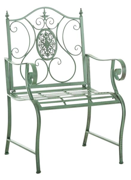 Kovová stolička Punjab s područkami Farba Zelená antik