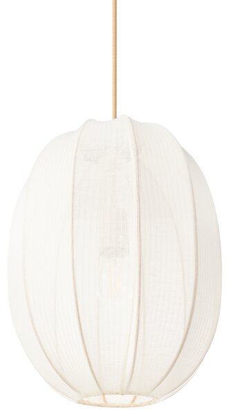 Závesná lampa biela nylon látkové tienidlo osvetlenie moderný štýl obývacia izba