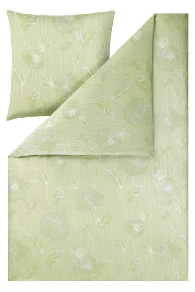 POSTEĽNÁ BIELIZEŇ, interlock džersej, zelená, 140/200 cm Estella - Obliečky & plachty