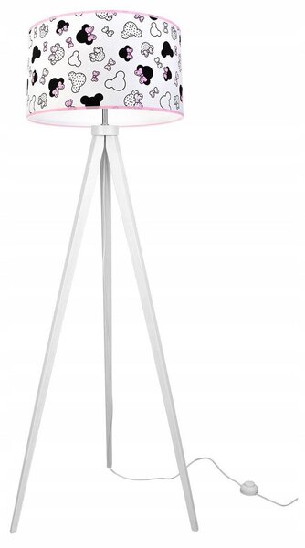 Detská stojacia lampa Minnie, 1x textilné tienidlo, (výber z 2 farieb konštrukcie)