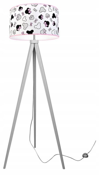 Detská stojacia lampa Minnie, 1x textilné tienidlo, (výber z 2 farieb konštrukcie)