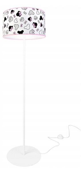 Detská stojacia lampa Minnie, 1x textilné tienidlo so vzorom, o