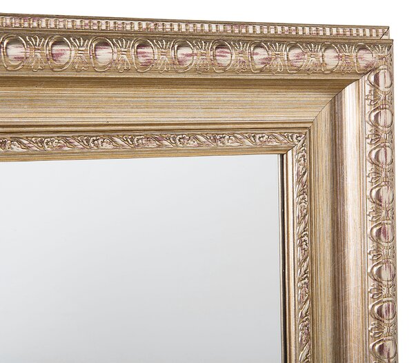 Stojace zrkadlo Zlato Striebro 51 x 141 cm Obdĺžnikový rám Podlahová dekorácia Obývacia izba Spálňa