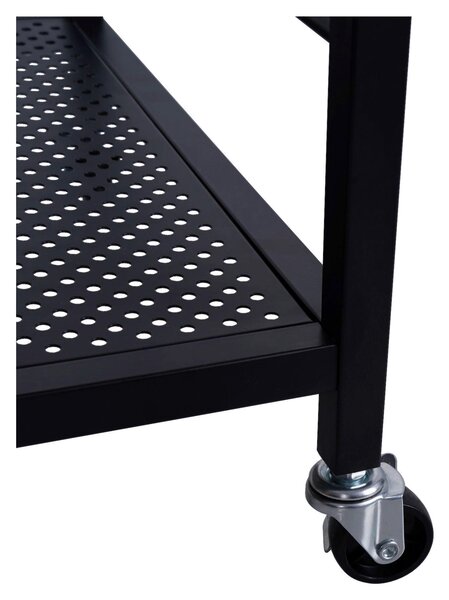 SERVÍROVACÍ VOZÍK, prírodná farba, čierna, 86/40/86 cm Xora - Barový nábytok
