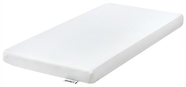 Penový matrac biely 60 x 120 cm odnímateľný poťah stredne tvrdý do detskej postieľky detská izba