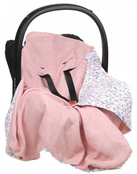 Vulpi Mušelínová deka do autosedačky Baby 80x80 Farba: ružová
