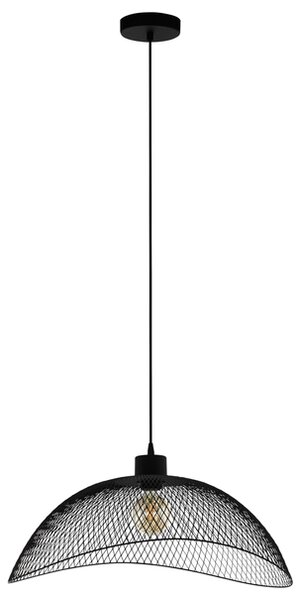 Závesné svietidlo POMPEYA čierny kov, šírka 57 cm