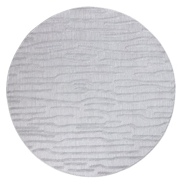 Dekorstudio Okrúhly terasový koberec SANTORINI - 450 sivý Priemer koberca: 120cm