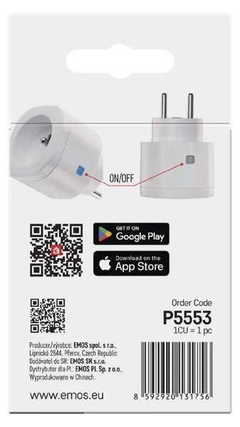 Emos GoSmart Zigbee IP-3007F P5553 - WIFI zásuvka