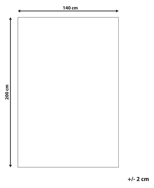 Koberec béžový a modrý polyesterový 140 x 200 cm abstraktný vzor spodná časť potiahnutá gumou