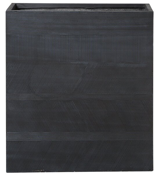 Kvetináč čierny vláknitá hlina 80 x 30 x 92 cm obdĺžnikový odolný voči poveternostným vplyvom