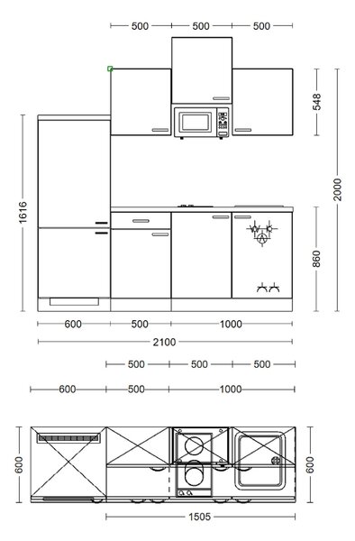 KUCHYNSKÁ LINKA NEPAL 210 FlexWell - Online Only kuchyne, Online Only