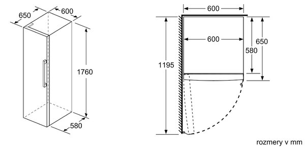 Bosch KSV33NWEP - Jednodverová chladnička
