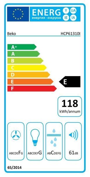 BEKO HCP61310I + kupóny na daľší nákup - Odsávač pár komínový