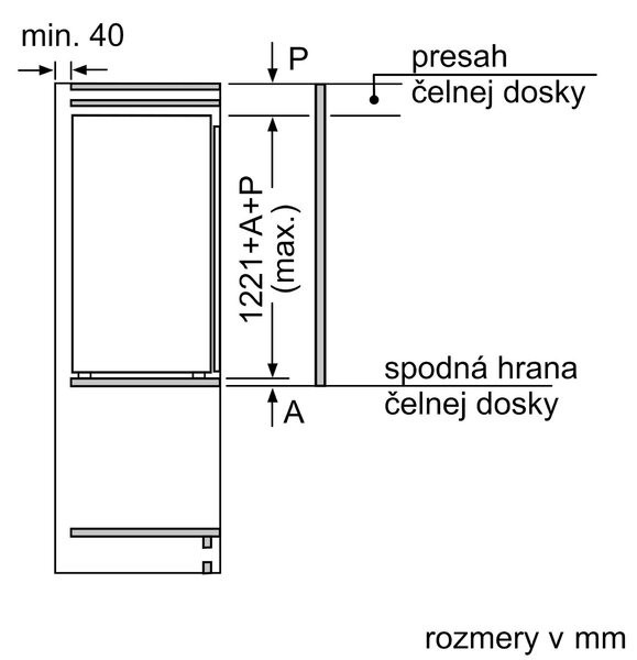 Bosch KIR41NSE0 + kupóny na daľší nákup - Vstavaná chladnička