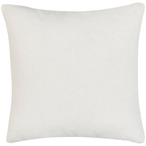 Sada 2 dekoratívnych vankúšov béžová čierna polyester 45 x 45 cm štvorcový tvar rastlinný vzor moderný rustikálny štýl doplnky