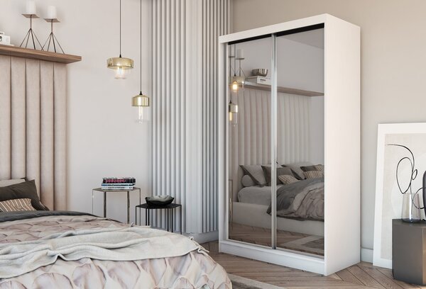 Kvalitná Šatníková skriňa Debora 120 cm Biela