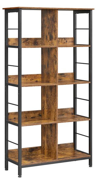 REGÁL, hnedá, čierna, uhlíková oceľ, 80/149/33 cm Boxxx - Online Only drobný nábytok, Online Only
