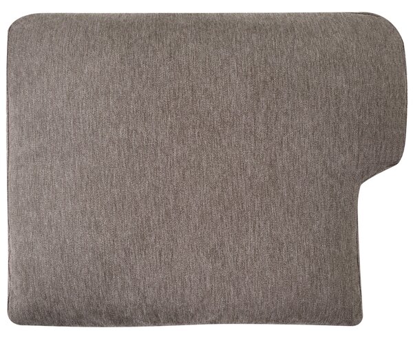 3-miestna pohovka hnedé látkové čalúnenie železné nohy minimalistický štýl mid century modern