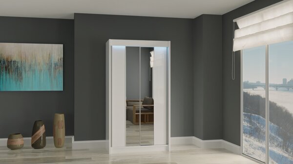 Kvalitná Šatníková skriňa Luzon 150 cm Biela
