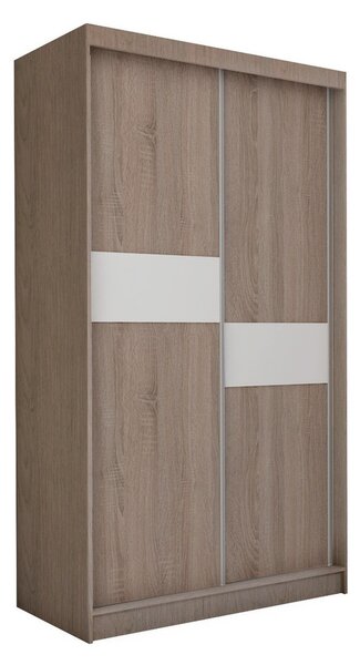 Kvalitná Šatníková skriňa Livia 150 cm Čierna/dub sonoma