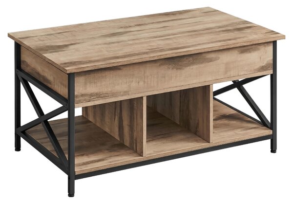 KONFERENČNÝ STOLÍK, čierna, farba duba, kov, kompozitné drevo, 100/48-62/60 cm MID.YOU - Stolíky do obývačky, Online Only