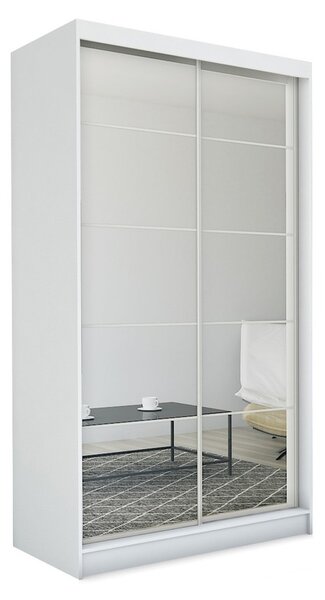 Kvalitná Šatníková Skriňa Flores 150 cm Biela