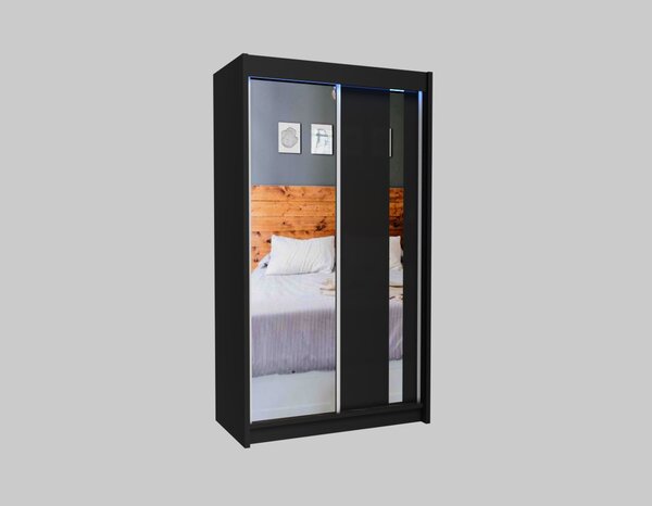 Kvalitná Šatníková skriňa Gracja 120 cm Čierna