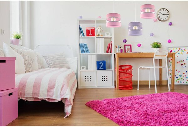 Závesné svietidlo Elegance Spider, 3x textilné tienidlo (mix 8 farieb), w