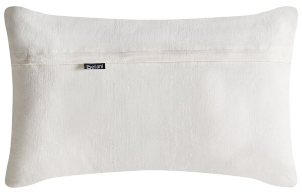 Sada 2 dekoratívnych vankúšov biela béžová bavlna juta vyšívaný kvetinový vzor 45/30 x 45/50 cm moderný štýl obývacia izba spálňa