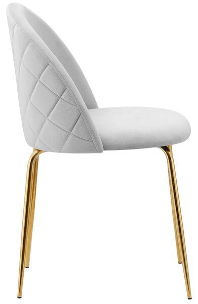 Zamatová stolička Fargo Gold Velvet Sivá