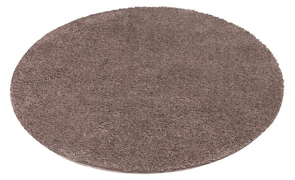 Dekorstudio Shaggy okrúhly koberec CITY 500 hnedý Priemer koberca: 80cm