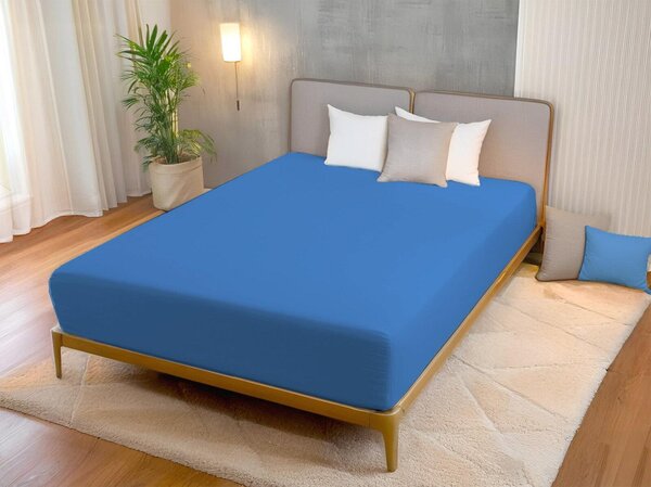 Áčko AC 8581300018954 8581300018954 - Plachta Jersey SS 90x200 cm , tm. modra- napínacie prestieradlo SUPER STRETCH