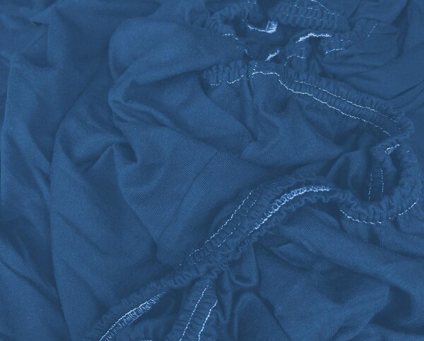 Áčko AC 8581300018954 8581300018954 - Plachta Jersey SS 90x200 cm , tm. modra- napínacie prestieradlo SUPER STRETCH
