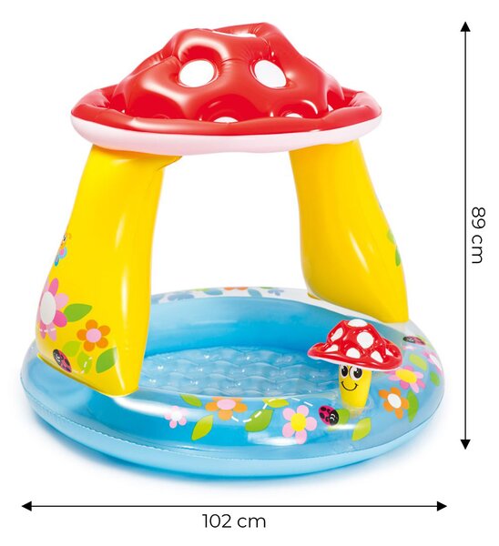 Intex Bazén, nafukovací bazénik pre deti, strieška na muchotrávku, Intex 57114