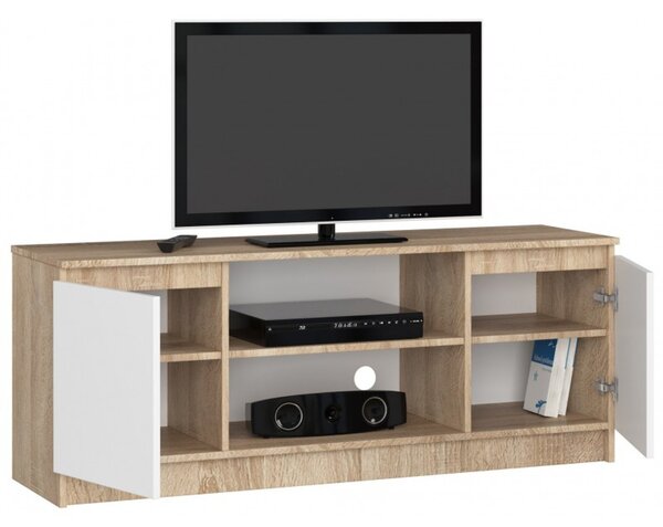 Komoda RTV K140 2D 1PCLP-sonoma / biela