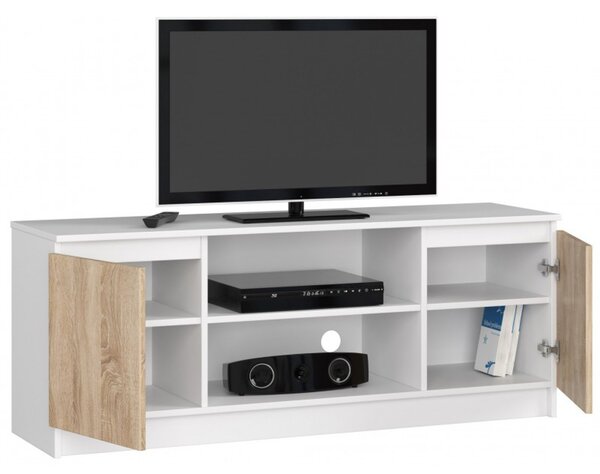 Komoda RTV K140 2D 1PCLP-biela / sonoma