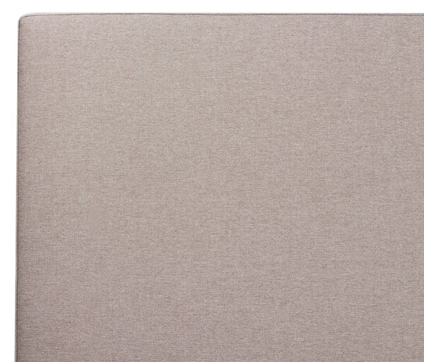 Posteľ sivobéžová látkové čalúnenie polyester 160 x 200 cm s čelom a úložným priestorom moderný štýl spálňa